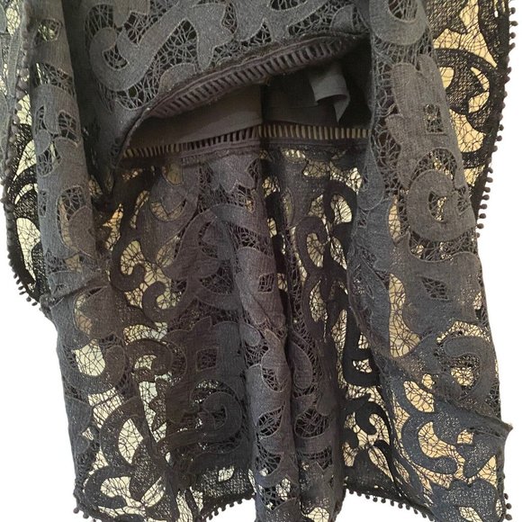 Ministry of Style Size AU6 US2 Navy Blue Lace Dahliah Midi Flare Dress New $229 - Picture 6 of 11